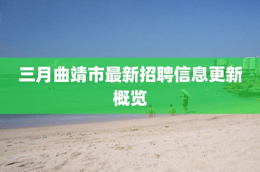 三月曲靖市最新招聘信息更新概覽