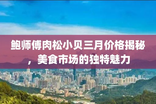 鮑師傅肉松小貝三月價格揭秘，美食市場的獨特魅力