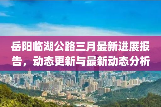 岳陽臨湖公路三月最新進(jìn)展報(bào)告，動(dòng)態(tài)更新與最新動(dòng)態(tài)分析