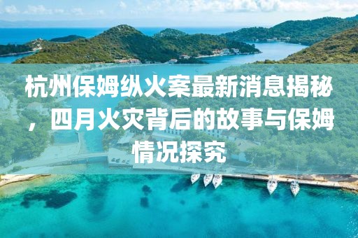 杭州保姆縱火案最新消息揭秘，四月火災(zāi)背后的故事與保姆情況探究