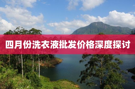 四月份洗衣液批發(fā)價格深度探討