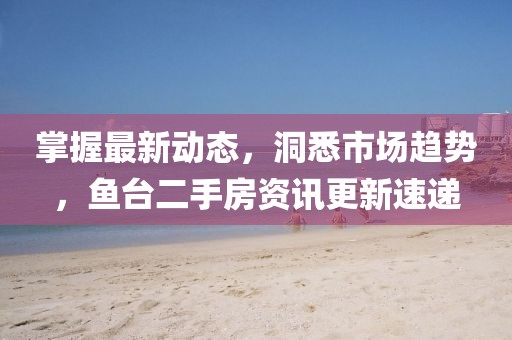 掌握最新動(dòng)態(tài)，洞悉市場(chǎng)趨勢(shì)，魚臺(tái)二手房資訊更新速遞