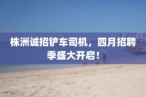 株洲誠招鏟車司機，四月招聘季盛大開啟！