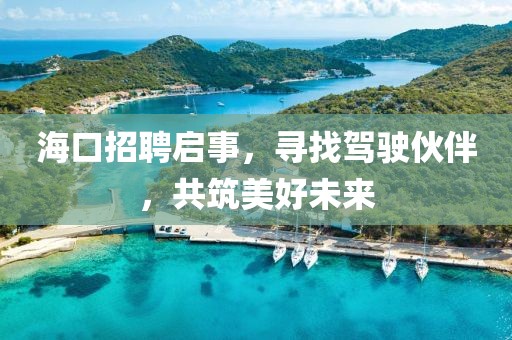 海口招聘啟事，尋找駕駛伙伴，共筑美好未來(lái)