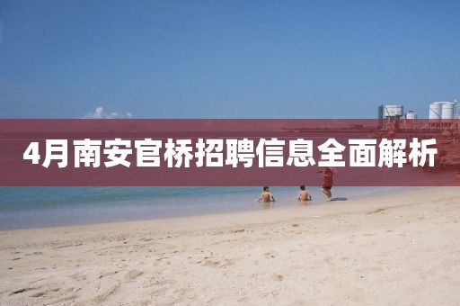 4月南安官橋招聘信息全面解析