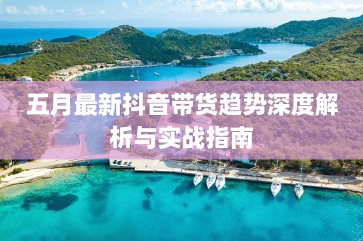 五月最新抖音帶貨趨勢深度解析與實戰(zhàn)指南