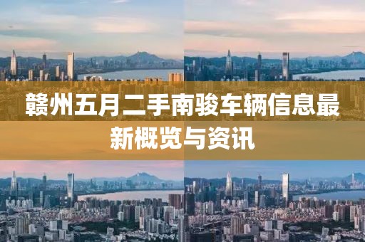 贛州五月二手南駿車輛信息最新概覽與資訊