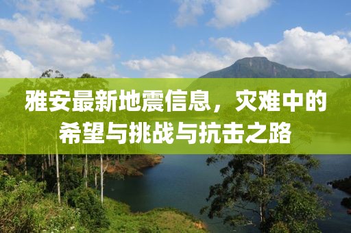 雅安最新地震信息，災(zāi)難中的希望與挑戰(zhàn)與抗擊之路