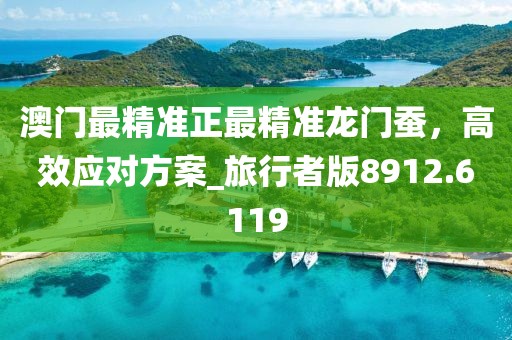 澳門最精準(zhǔn)正最精準(zhǔn)龍門蠶，高效應(yīng)對(duì)方案_旅行者版8912.6119