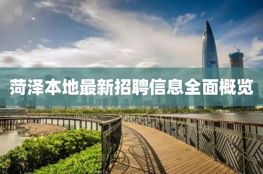 菏澤本地最新招聘信息全面概覽
