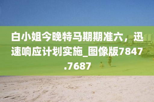 白小姐今晚特馬期期準六，迅速響應計劃實施_圖像版7847.7687