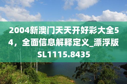 2004新澳門天天開好彩大全54，全面信息解釋定義_漂浮版SL1115.8435