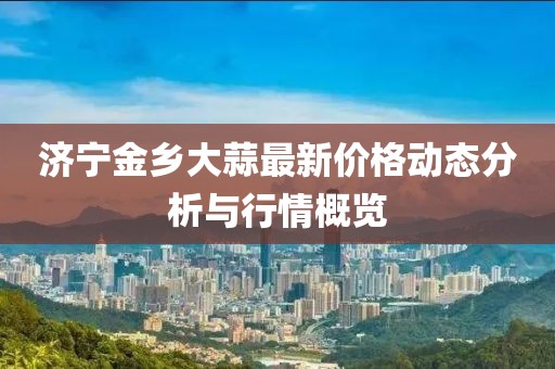 濟(jì)寧金鄉(xiāng)大蒜最新價(jià)格動(dòng)態(tài)分析與行情概覽