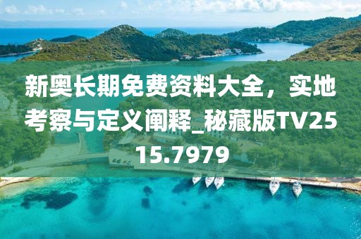 新奧長期免費資料大全，實地考察與定義闡釋_秘藏版TV2515.7979