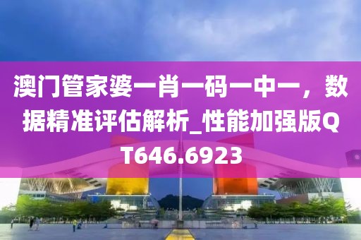 澳門管家婆一肖一碼一中一，數(shù)據(jù)精準(zhǔn)評(píng)估解析_性能加強(qiáng)版QT646.6923