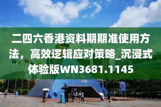 二四六香港資料期期準(zhǔn)使用方法，高效邏輯應(yīng)對(duì)策略_沉浸式體驗(yàn)版WN3681.1145
