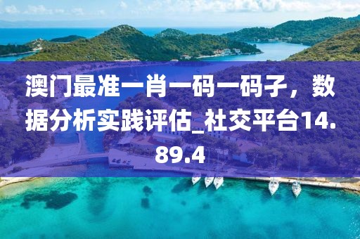 澳門最準(zhǔn)一肖一碼一碼孑，數(shù)據(jù)分析實踐評估_社交平臺14.89.4