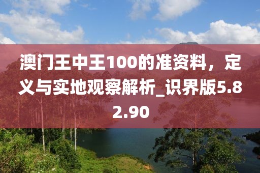 澳門王中王100的準(zhǔn)資料，定義與實地觀察解析_識界版5.82.90
