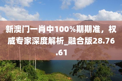 新澳門一肖中100%期期準(zhǔn)，權(quán)威專家深度解析_融合版28.76.61