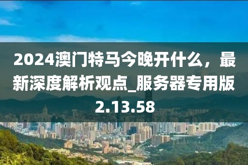 2024澳門特馬今晚開什么，最新深度解析觀點(diǎn)_服務(wù)器專用版2.13.58