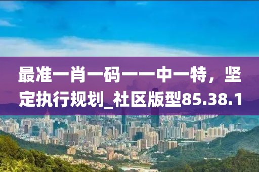 最準一肖一碼一一中一特，堅定執(zhí)行規(guī)劃_社區(qū)版型85.38.1