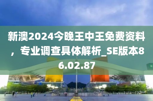 新澳2024今晚王中王免費(fèi)資料，專業(yè)調(diào)查具體解析_SE版本86.02.87
