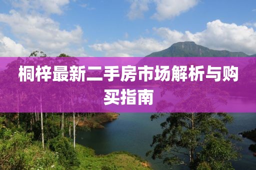 桐梓最新二手房市場解析與購買指南